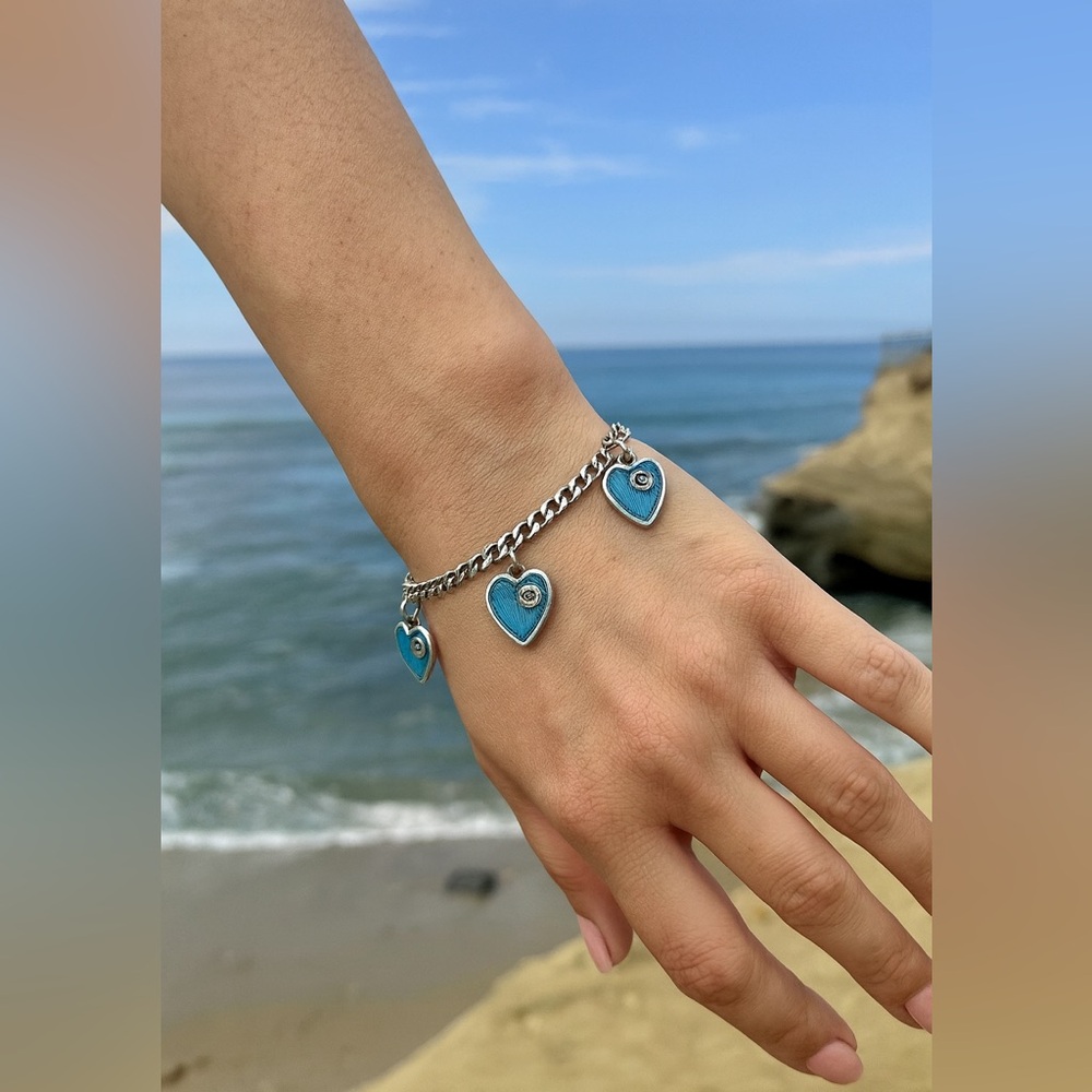 Triple Heart GG Bracelet – Upcycled Silver Stunner